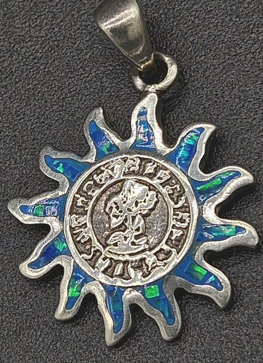 DIJE PLATA LEY 950 SOL CALENDARIO MAYA