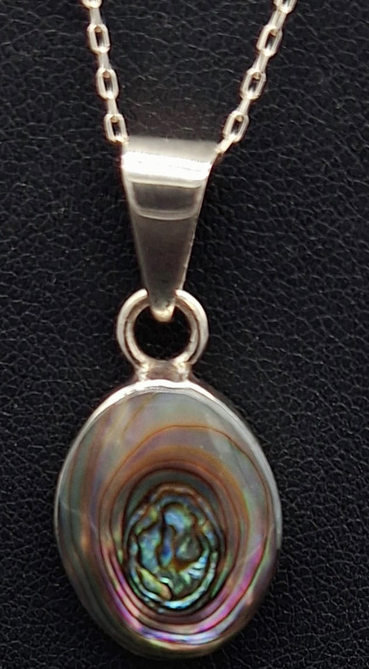 DIJE PLATA LEY 950, CONCHA DE ABULON