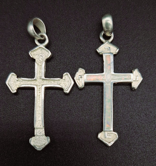 DIJE PLATA LEY 950, CON OPALO BLANCO