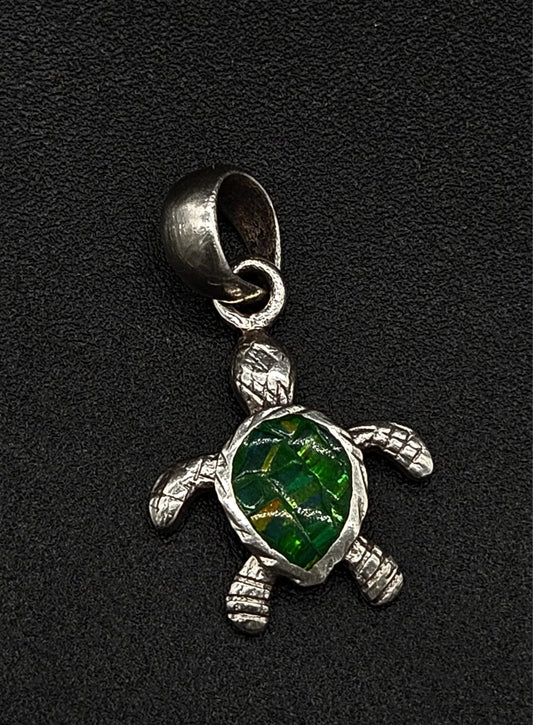 DIJE PLATA LEY 950 TORTUGA OPALO