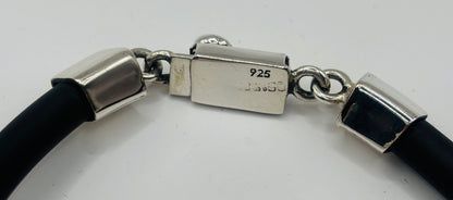 Pulsera de plata negra y plateada con motocicleta, diseño para hombres