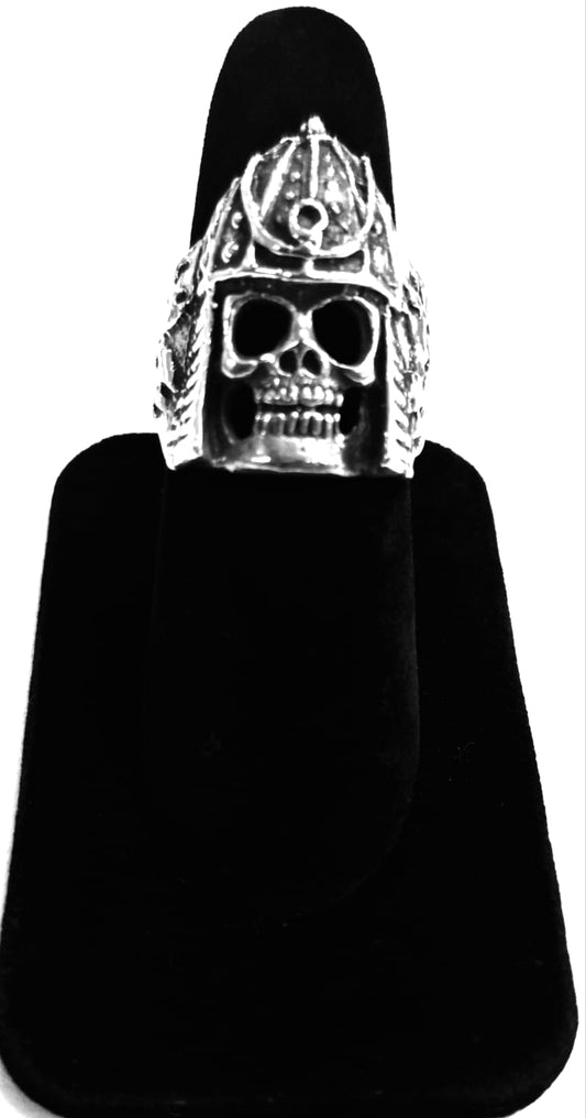 ANILLO CALAVERA GUERRERO SAMURAI EN PLATA 925