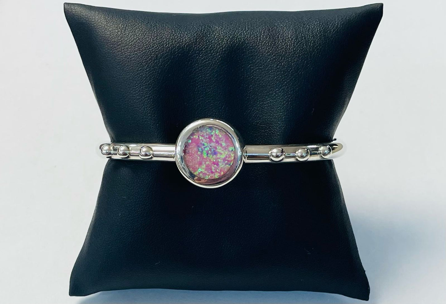 BRAZALETE CON OPALO EN PLATA LEY 925