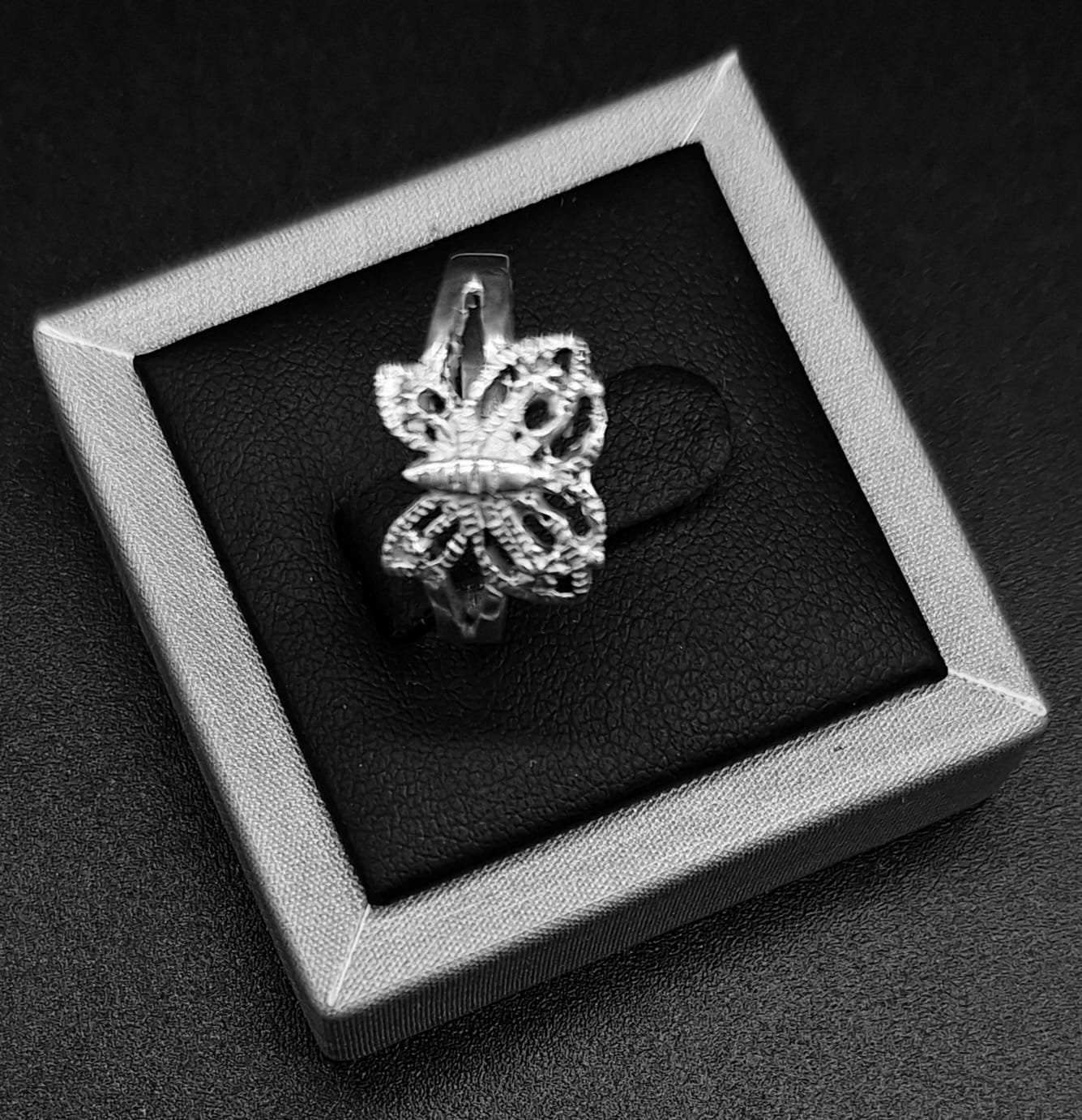 ANILLO PLATA LEY 925 , MARIPOSA