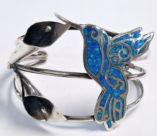 BRAZALETE CON OPALO EN PLATA LEY 925