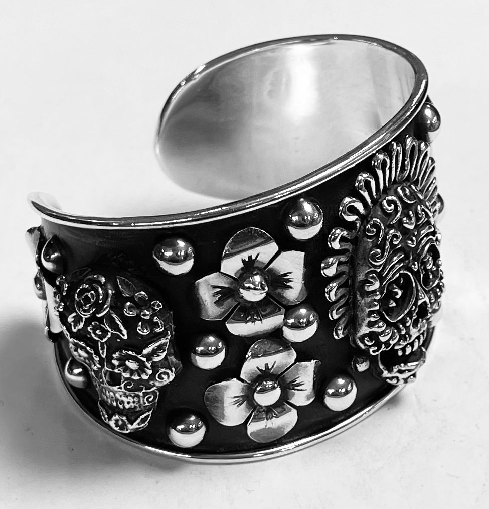 BRAZALETE CATRINA EN PLATA LEY 925