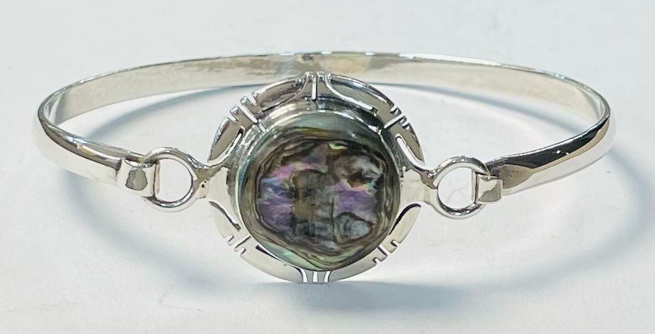 BRAZALETA CON CONCHA DE ABULON EN PLATA 925
