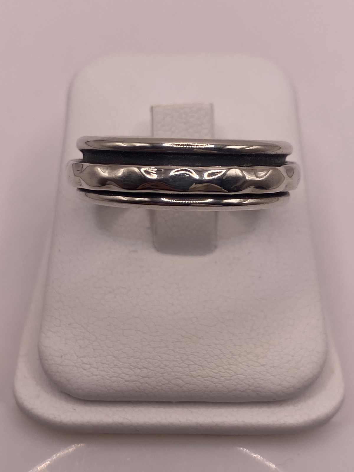 Anillo Giratorio de Plata 925 con Diseño Ondulado
