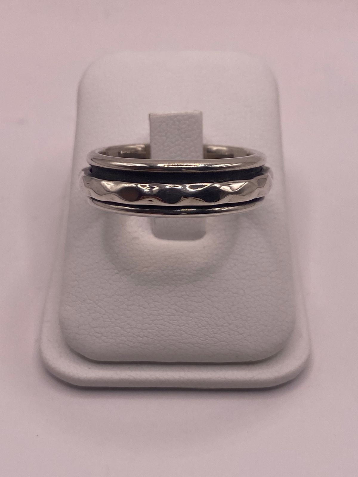 Anillo Giratorio de Plata 925 con Diseño Ondulado
