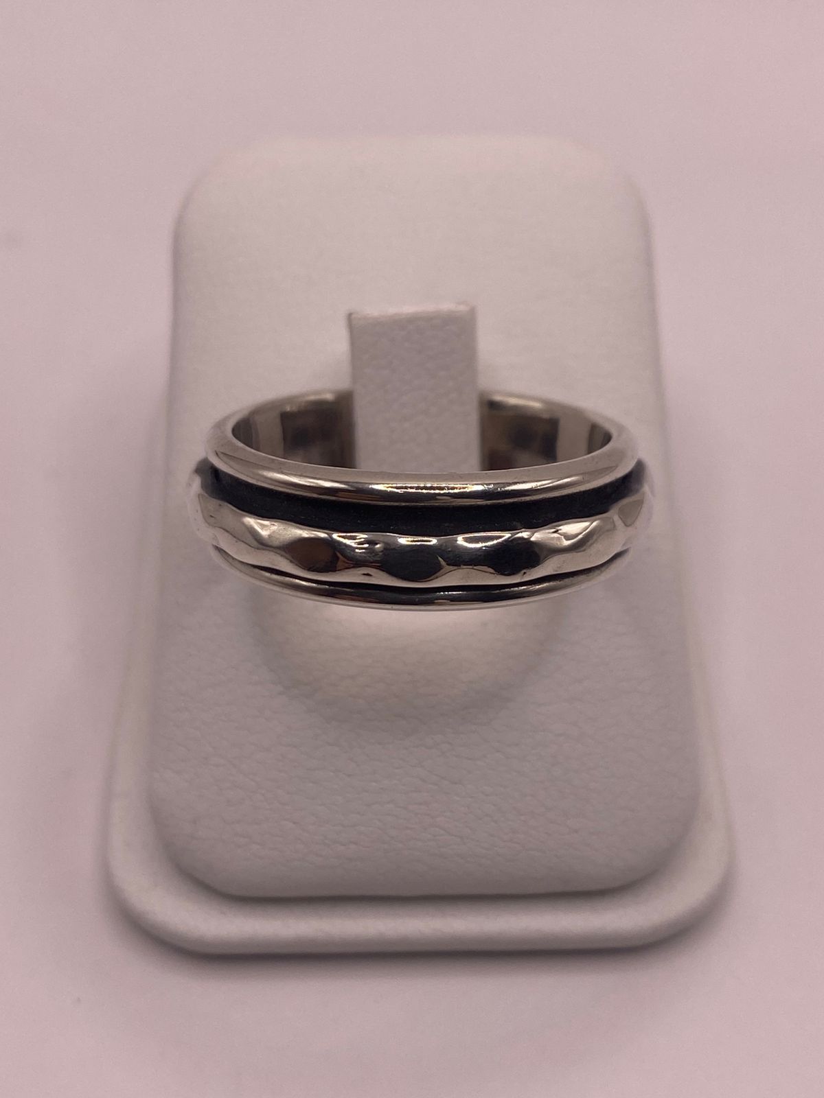 Anillo Giratorio de Plata 925 con Diseño Ondulado