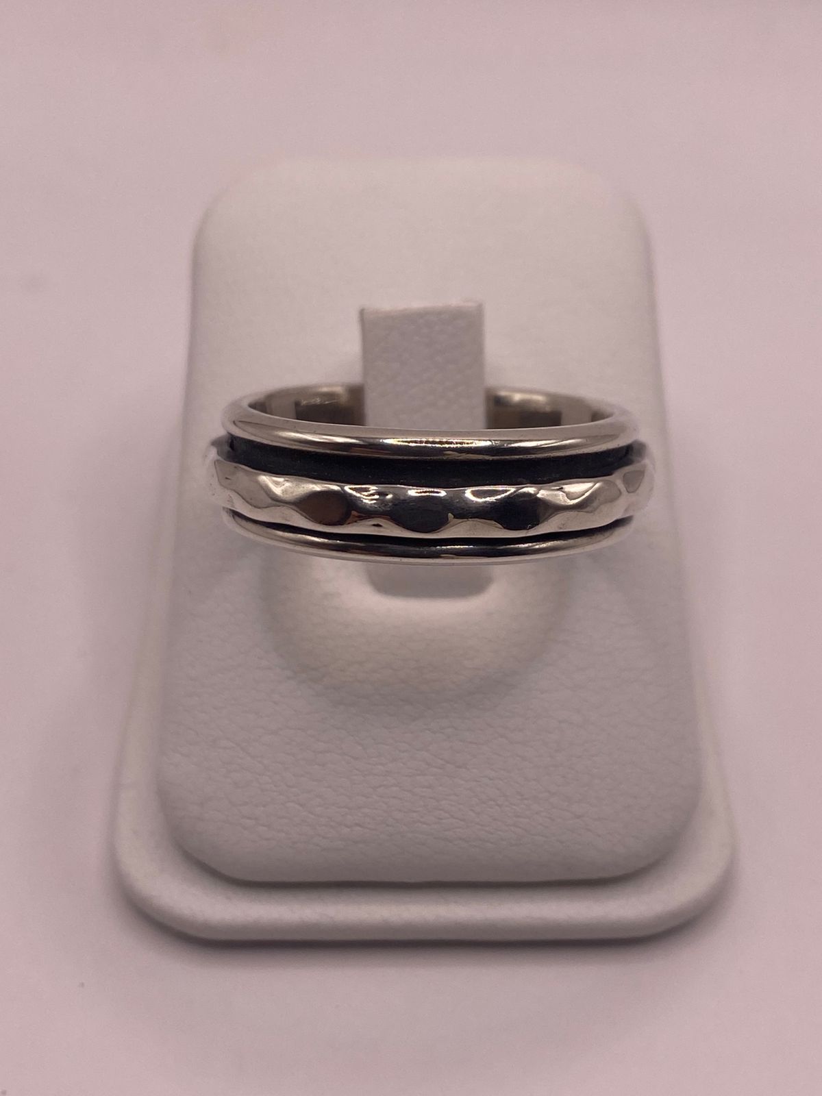 Anillo Giratorio de Plata 925 con Diseño Ondulado