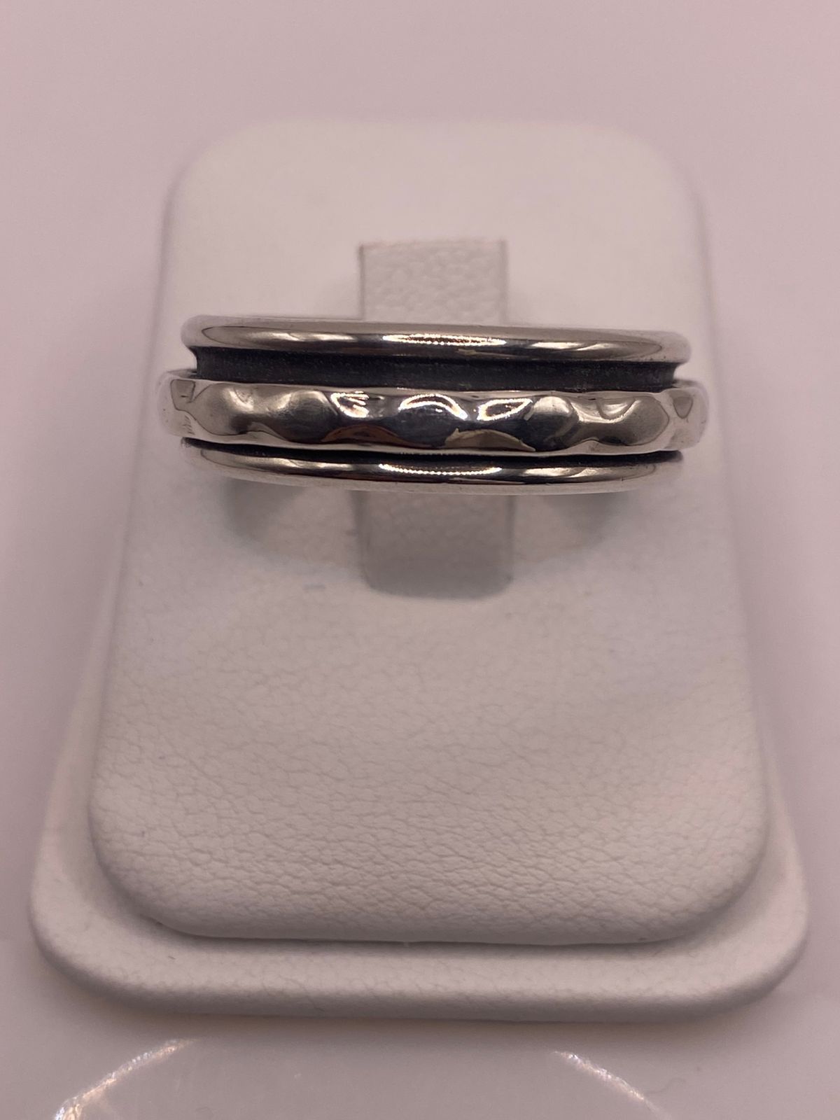 Anillo Giratorio de Plata 925 con Diseño Ondulado