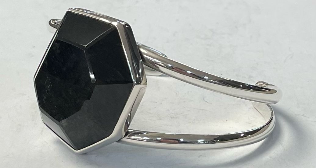BRAZALETE CON OBSIDIANA EN PLATA LEY 950
