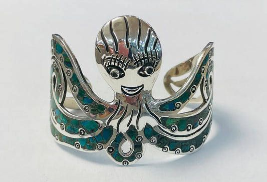 BRAZALETE EN PLATA LEY 925  CON TURQUESA