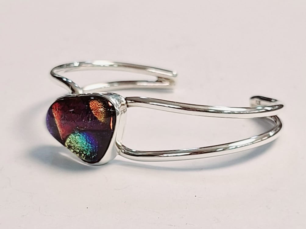 BRAZALETE CON DICROICO EN PLATA LEY 925