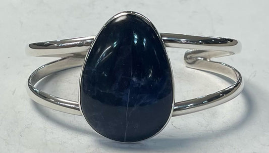 BRAZALETE CON LAPISLAZULI EN PLATA LEY 925