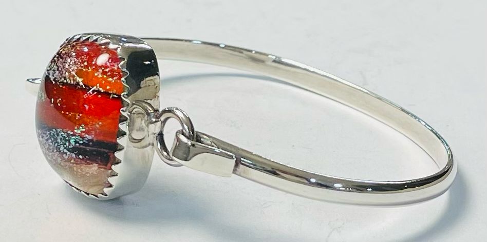 BRAZALETE CON DICROICO EN PLATA LEY 925