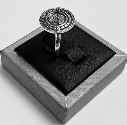 Anillo Calendario Maya Diamantada en Plata Ley 925