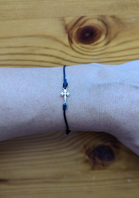 Pulsera con Cruz de Santiago en Plata 925