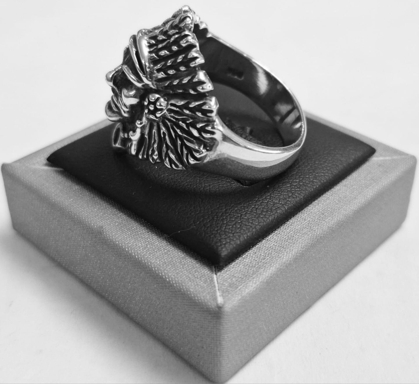 ANILLO INDIO EN PLATA LEY 925