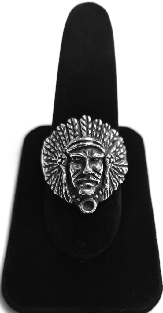 ANILLO INDIO EN PLATA LEY 925