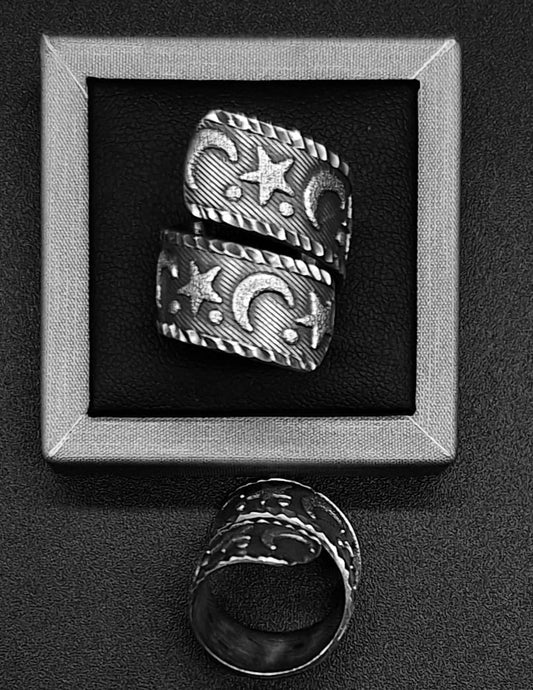 ANILLO PLATA LEY 925 , LUNAR