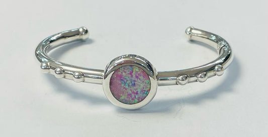 BRAZALETE CON OPALO EN PLATA LEY 925