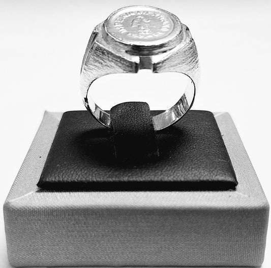 ANILLO MONEDA EN  PLATA LEY 925