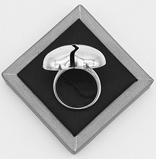 Anillo Corazon Plata Ley 925, vista frontal