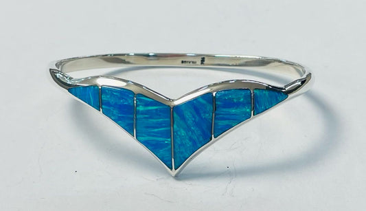 BRAZALETE CON OPALO EN PLATA LEY 925
