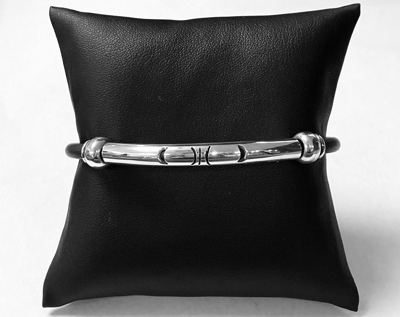 BRAZALETE EN PLATA LEY 925   CON CAHUCHO