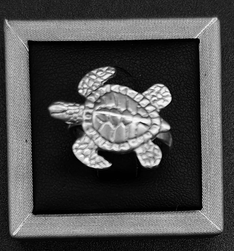 ANILLO PLATA LEY  925, TORTUGA