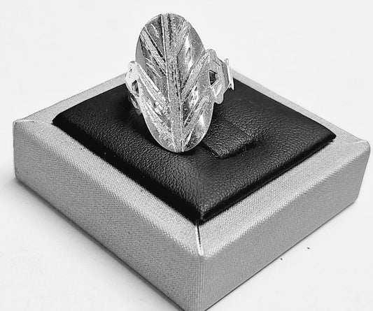 ANILLO DIAMANTADA EN PLATA LEY 925
