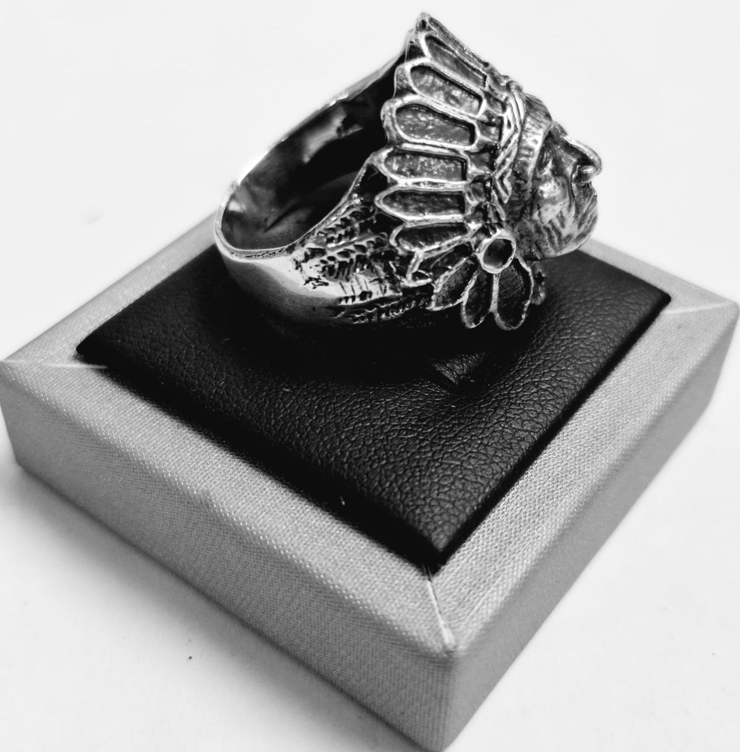 ANILLO INDIO EN PLATA LEY 925