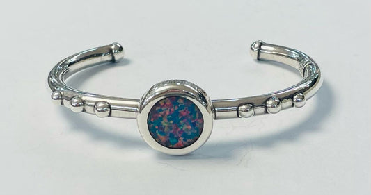 BRAZALETE CON OPALO  EN PLATA LEY 925