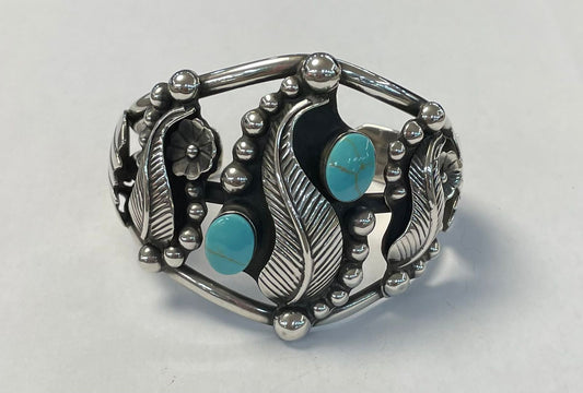 BRAZALETE EN PLATA 925  CON TURQUESA