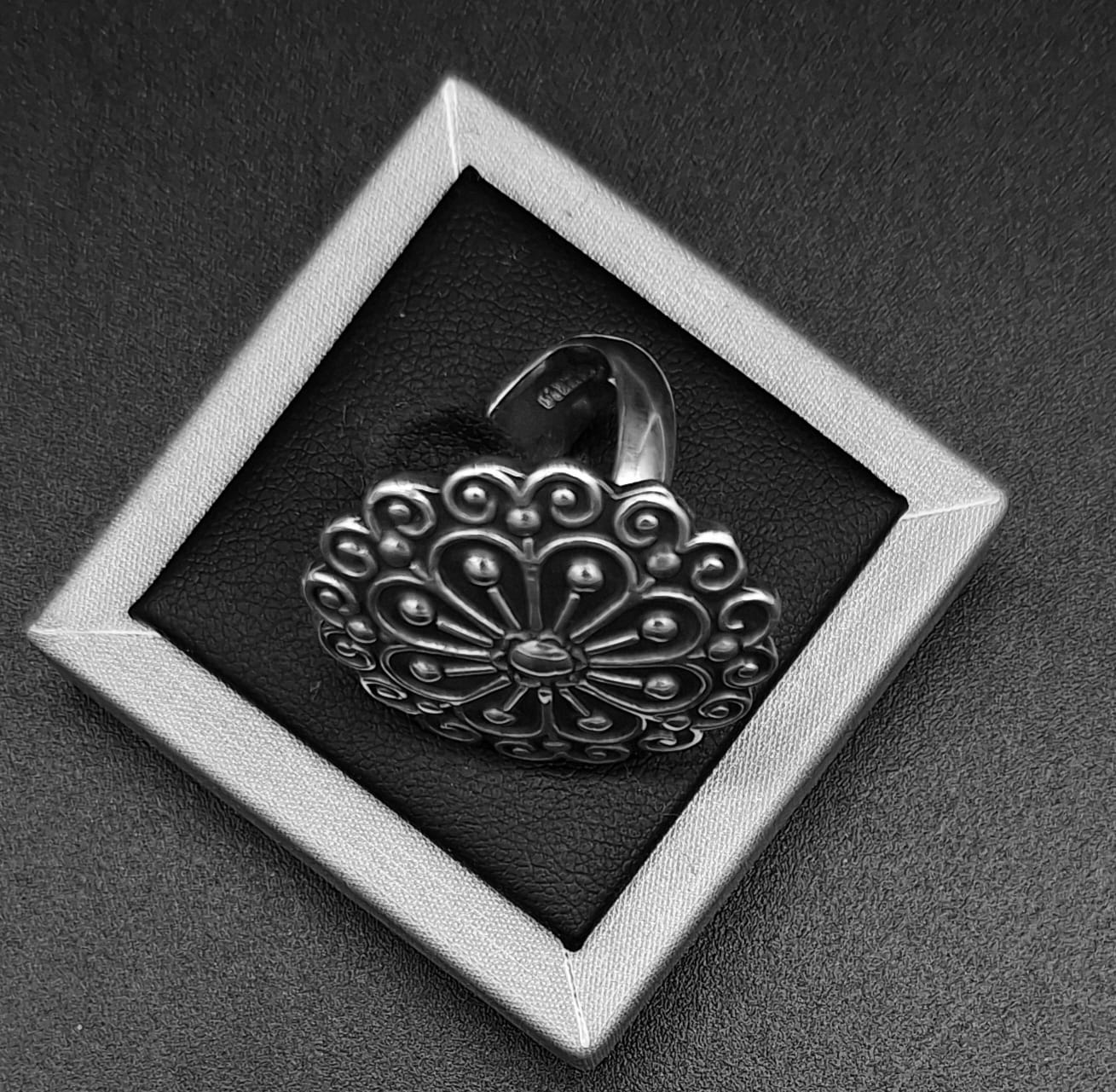 ANILLO PLATA LEY 925, VINTAGE