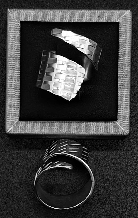 ANILLO DIAMANTADA PLATA LEY 925