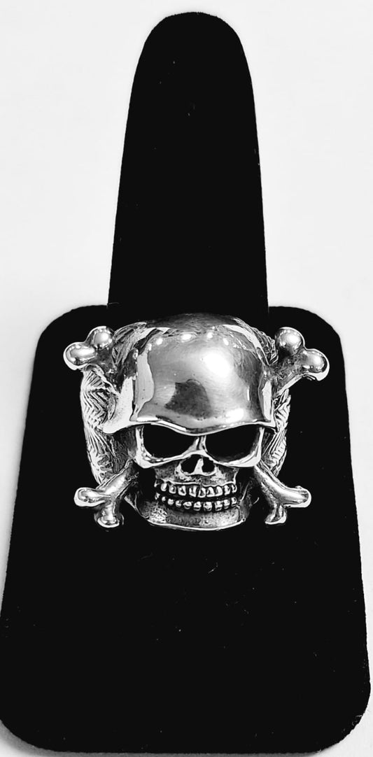 ANILLO CALAVERA PIRATA EN PLATA LEY 925