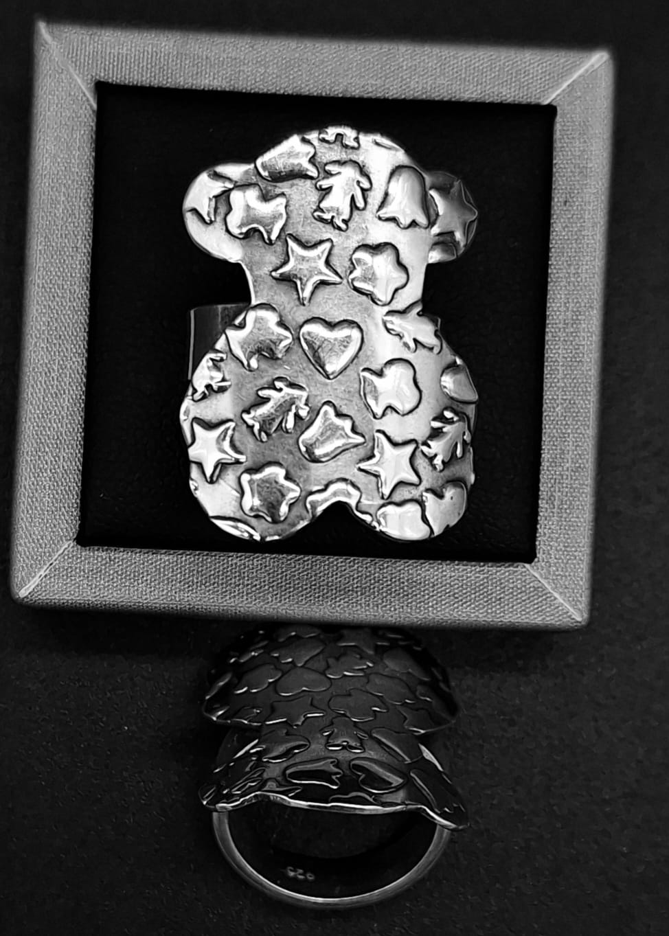ANILLO PLATA LEY 925 , OSO