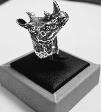 Anillo Rinoceronte en Plata Ley 925