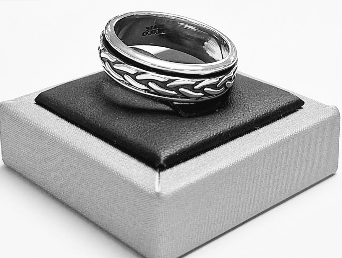 ANILLO ANTI ANSIEDAD EN PLATA LEY 925