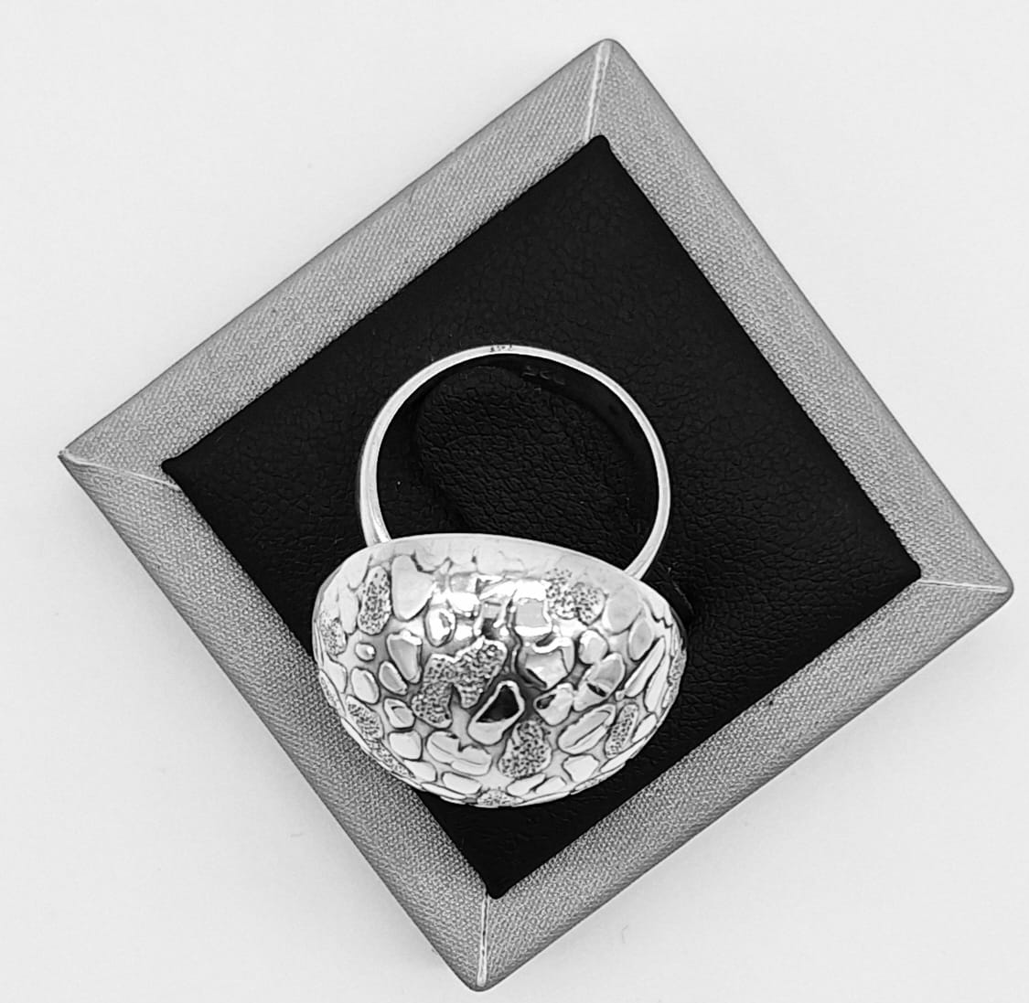 ANILLO DIAMANTADA PLATA LEY 925