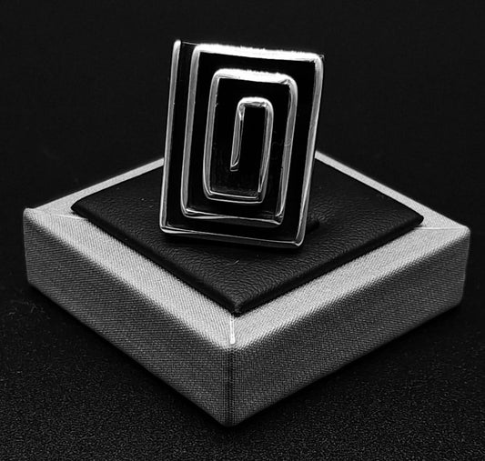 ANILLO PLATA LEY 925 , LABERINTO