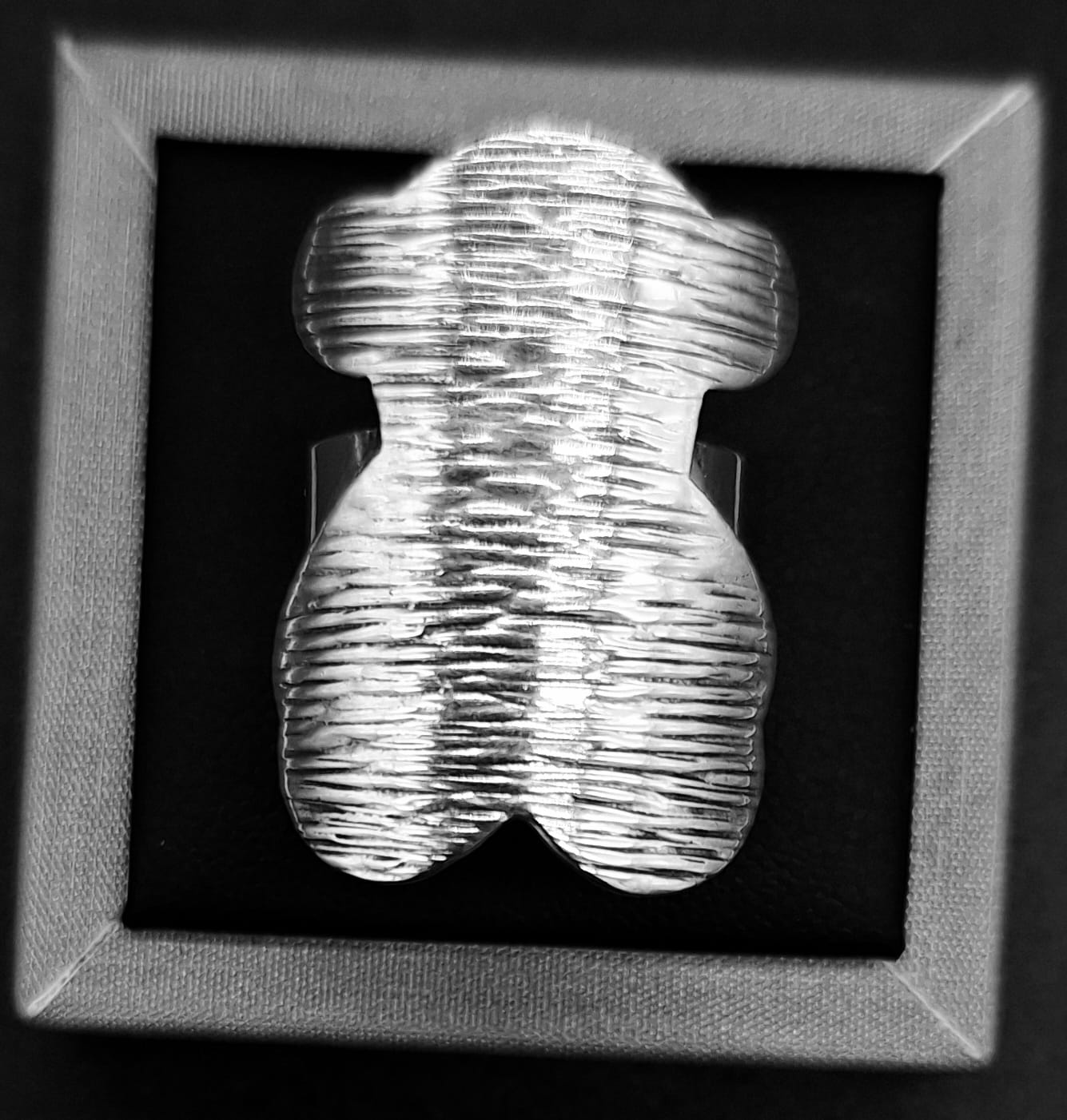 ANILLO PLATA LEY 925, OSO