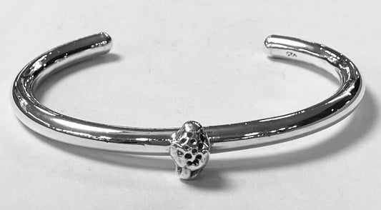 BRAZALETE CON CABEZA DE JAGUAR  EN PLATA LEY 925