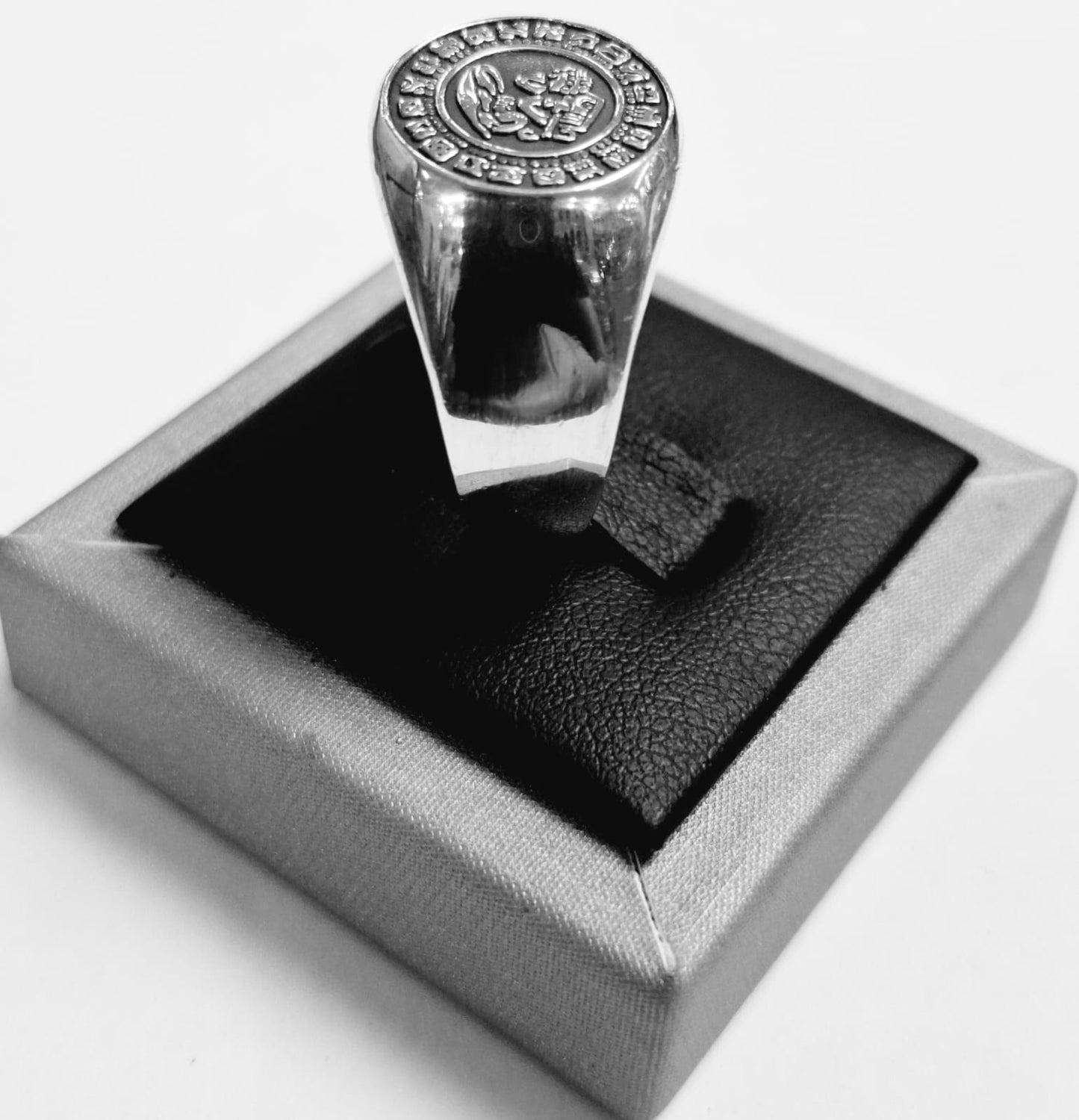 ANILLO CALENDARIO MAYA EN PLATA  LEY 925