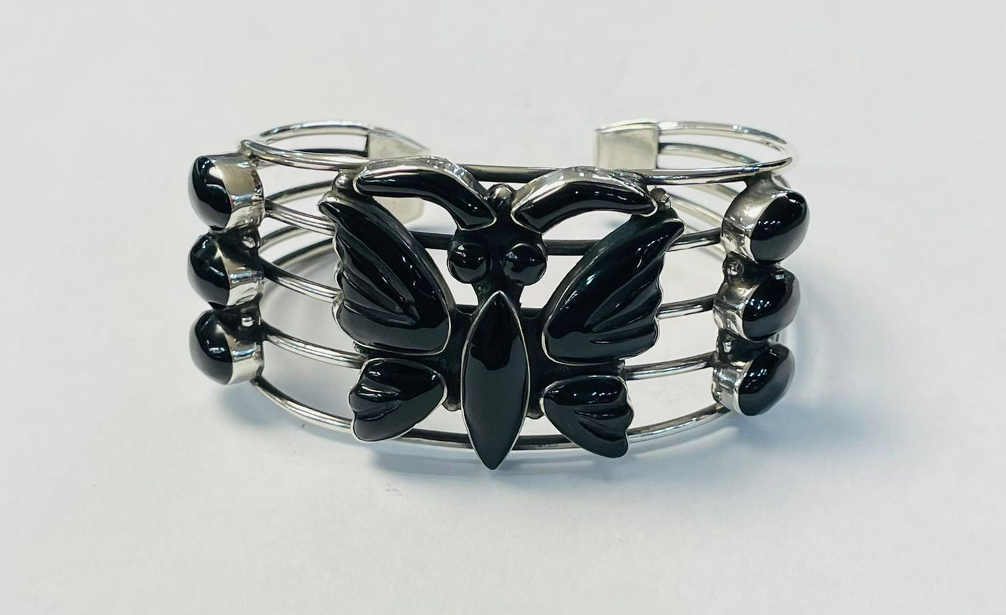 BRAZALETE EN PLATA 925 CON OBSIDIANA