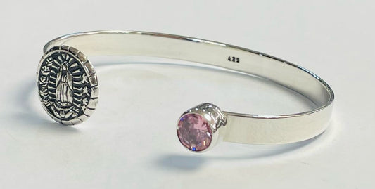 Brazalete en Plata Ley 925, vista frontal