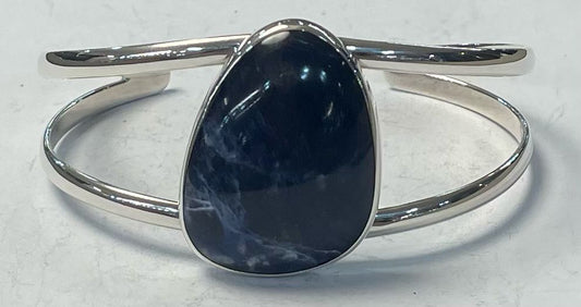 BRAZALETE CON LAPIZLAZULI EN PLATA LEY 925